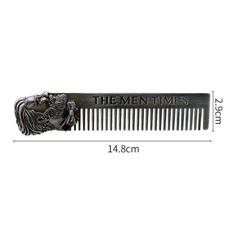 Electroplated bronze wide-tooth back comb