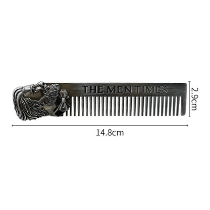 Electroplated bronze wide-tooth back comb