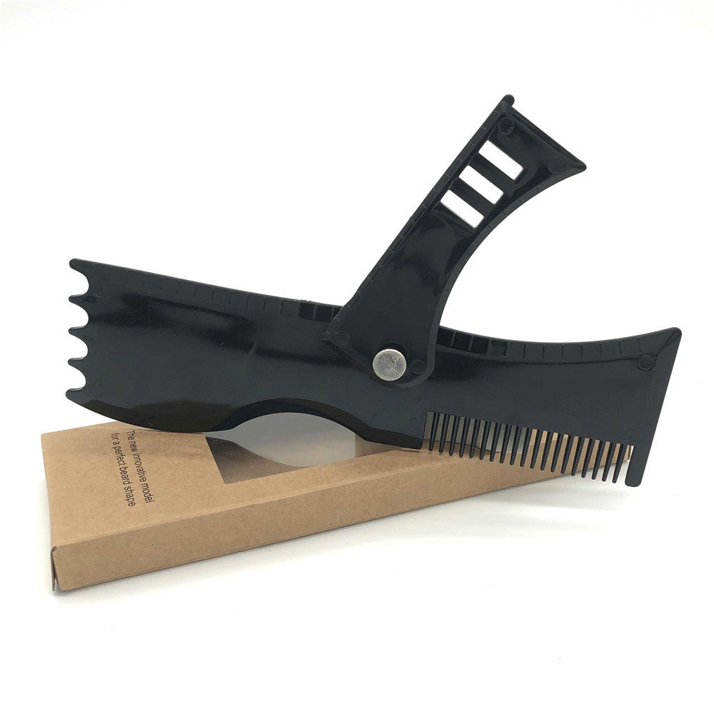 Black swivel moustache comb