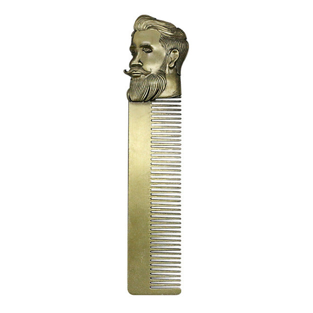 Electroplated bronze wide-tooth back comb