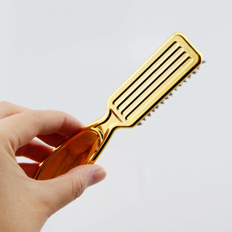 Retro Gradient Oil Head Electroplating Broken Hair Sweep