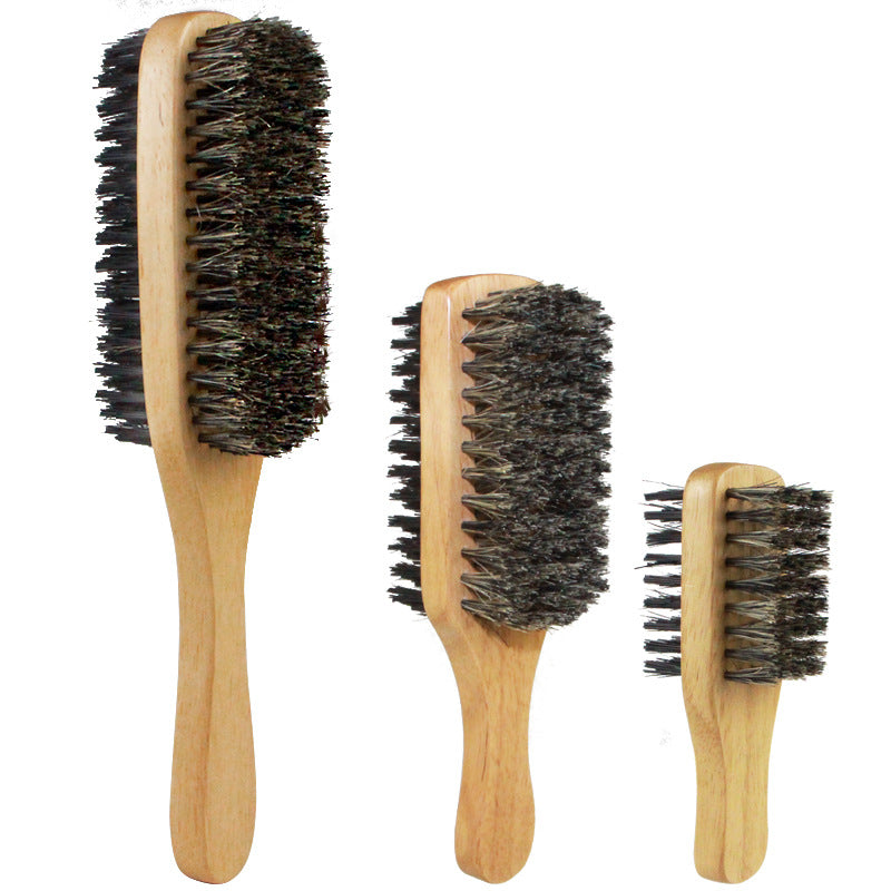 Men's Beard Brush Double-sided Facial Hair Brush Shaving Com