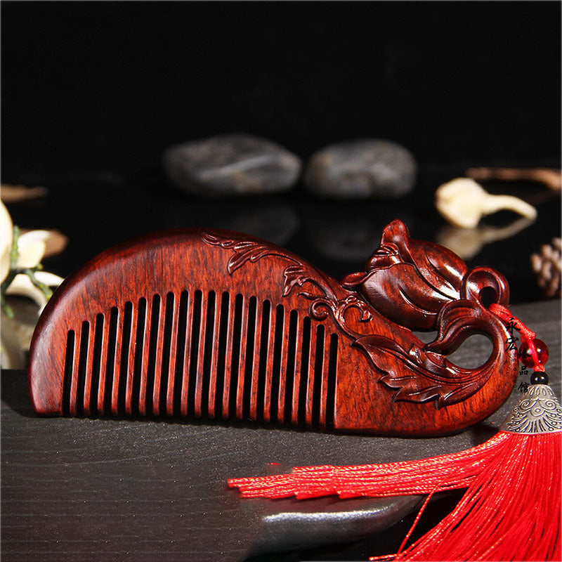 Red Sandalwood Comb Mahogany Angel Wing Comb