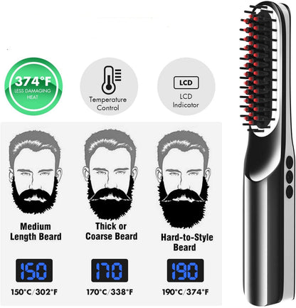 Usb Charging Straight Hair And Beard Comb