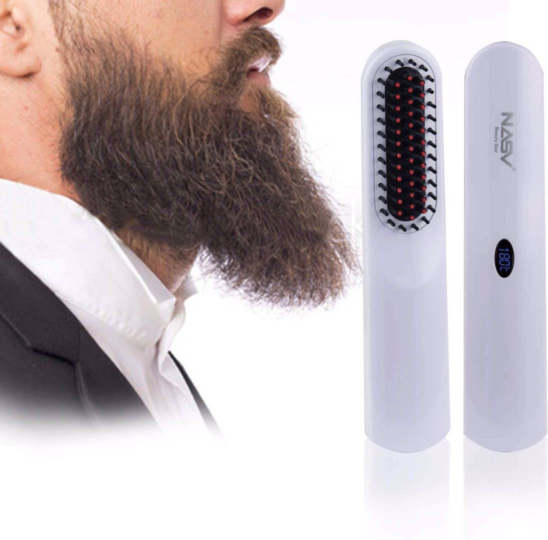 Usb Charging Straight Hair And Beard Comb