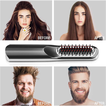 Usb Charging Straight Hair And Beard Comb