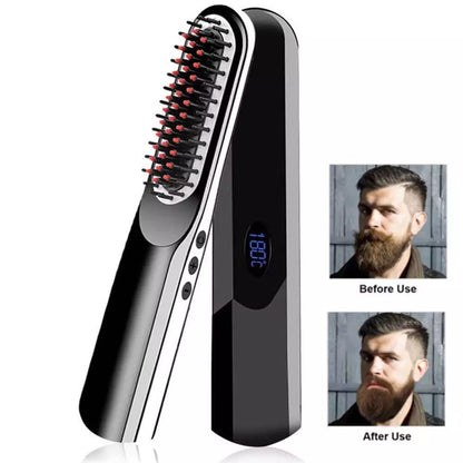 Usb Charging Straight Hair And Beard Comb