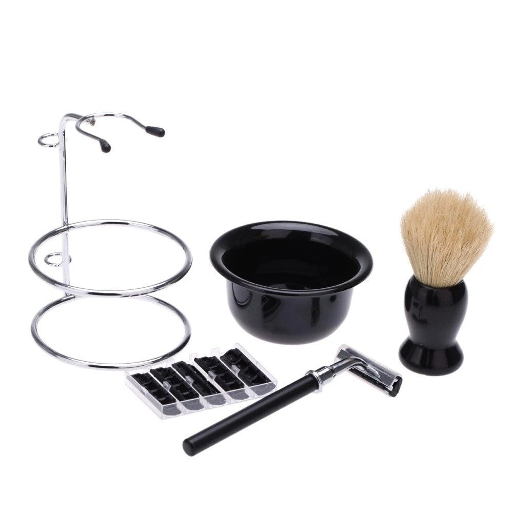 4 In 1 Men's Razor Set Male Facial Beard Cleaning Brush