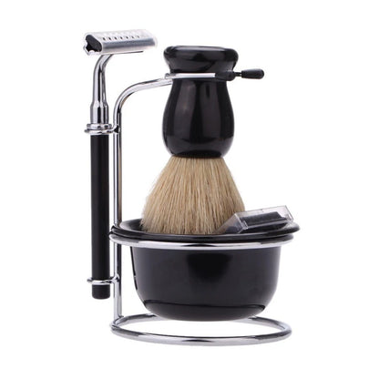 4 In 1 Men's Razor Set Male Facial Beard Cleaning Brush