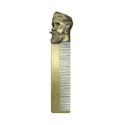 Zinc Alloy Electroplated Bronze Retro Oil Hair Comb Wide Tooth Comb