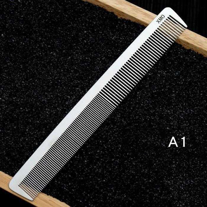 Stainless steel hair cutting comb