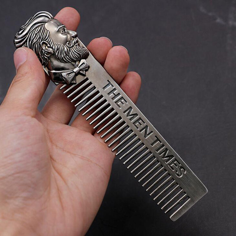 Electroplated bronze wide-tooth back comb