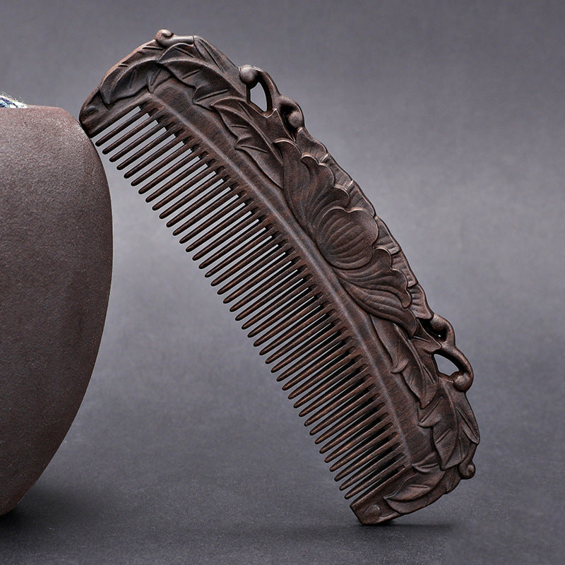 Fashion Ebony Double-sided Carved Comb