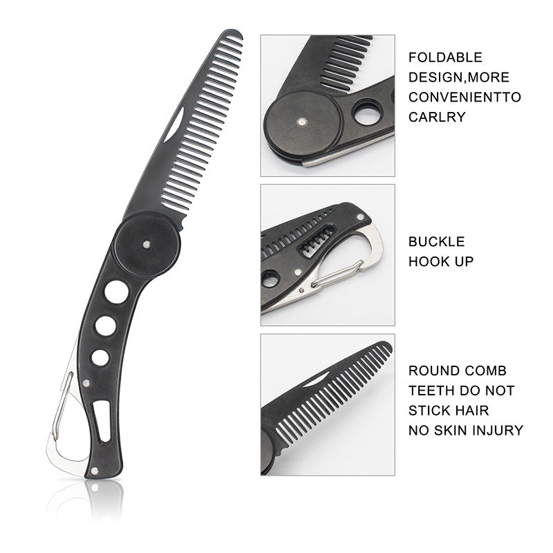 Pattern Retractable Comb Styling Template Portable Folding Comb – Tactical Comb
