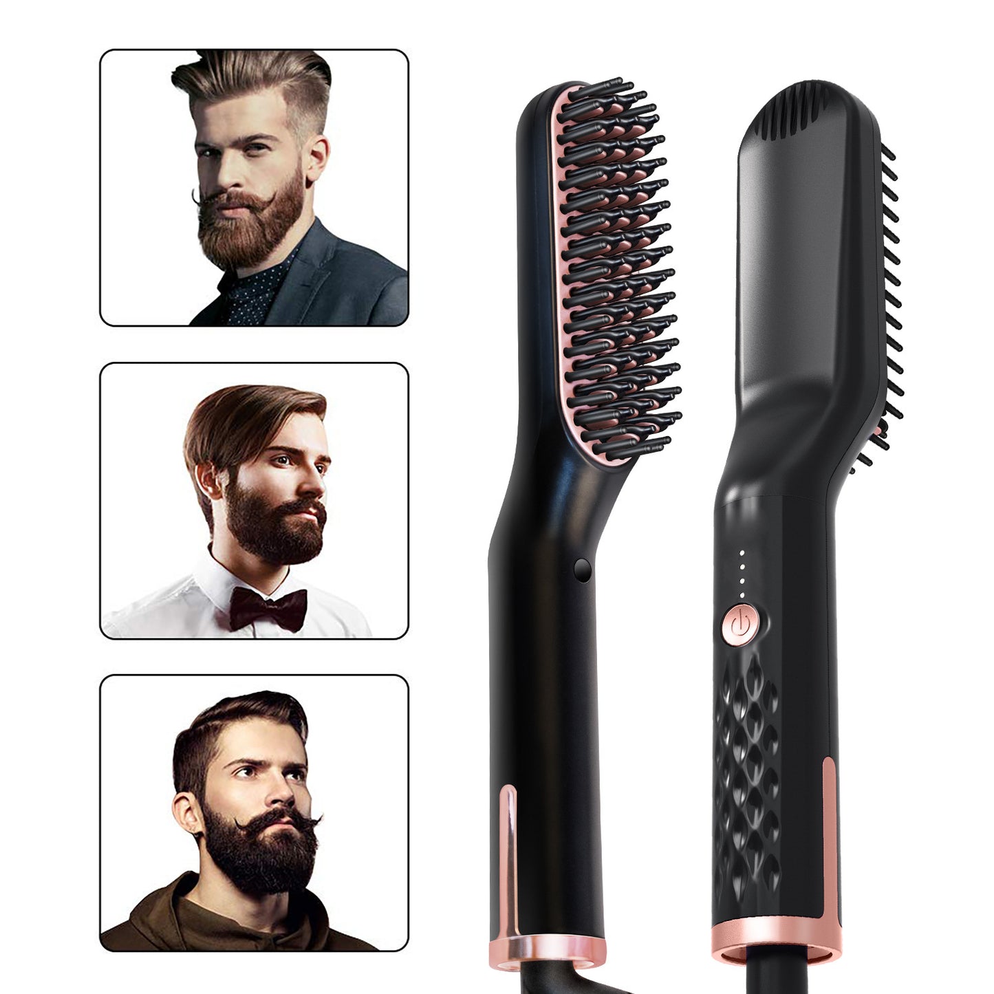 Multifunctional Electric Straightening Hair Comb Fast Irons Auto Straight Beard Brush