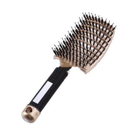 Large Curved Rib Comb Bristle Curved Massage Nine-row Comb