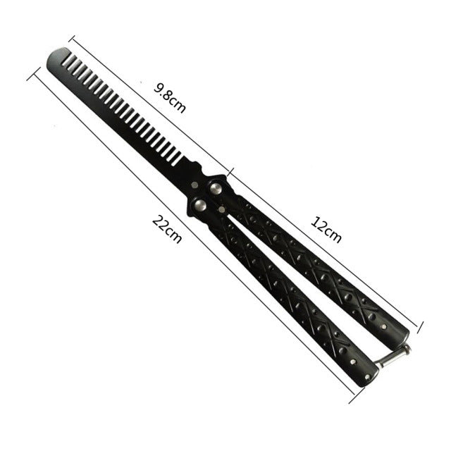 Folding Butterfly Comb Stainless Steel Practice Comb