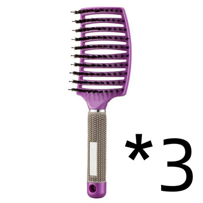 Women Detangler Hair Brush Bristle Nylon Scalp Massage Teaser