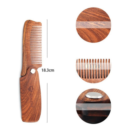 Folding Comb PU Leather Bag, Hair And Beard Comb, Beard Comb Care