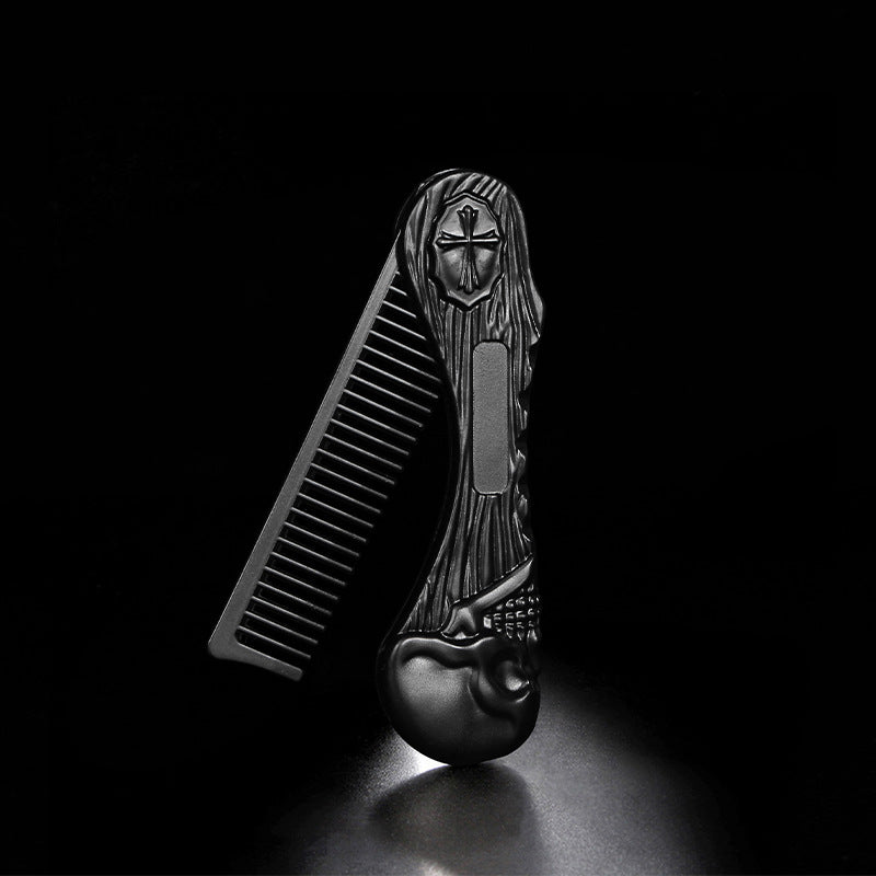 Zinc alloy folding comb hair styling oil