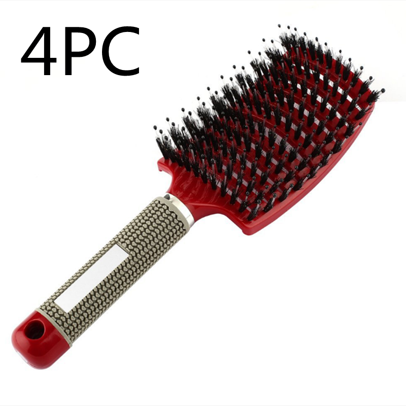 Women Detangler Hair Brush Bristle Nylon Scalp Massage Teaser