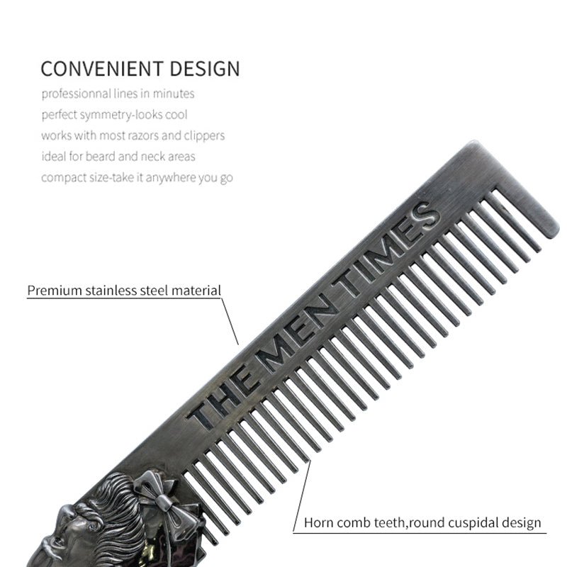 Electroplated bronze wide-tooth back comb