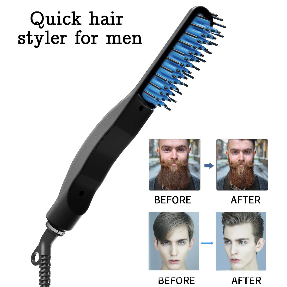 Men's straight hair comb beard comb