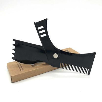 Black swivel moustache comb