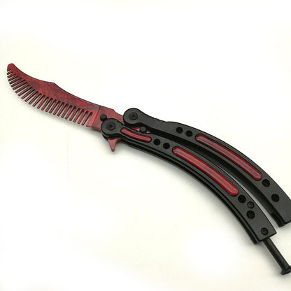 Butterfly knife practice comb