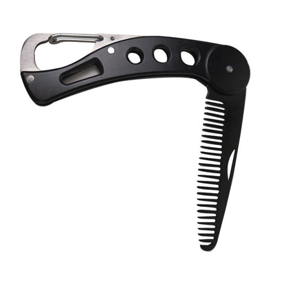 Stainless steel folding comb beard comb