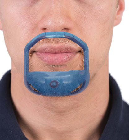 Translucent Blue Beard Style Shaper Beard Modeling Ruler