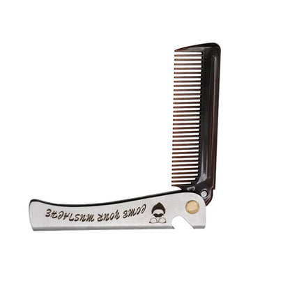 Stainless steel folding comb