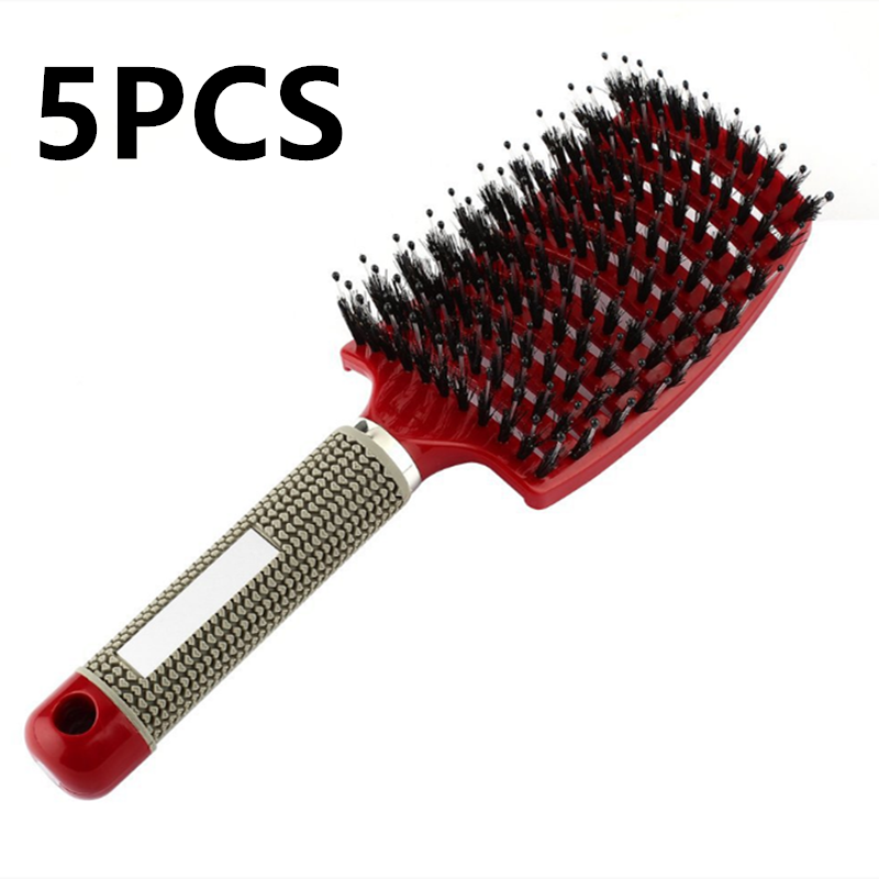 Women Detangler Hair Brush Bristle Nylon Scalp Massage Teaser