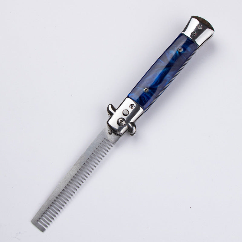 Comb Stainless Steel Automatic Spring Folding Portable