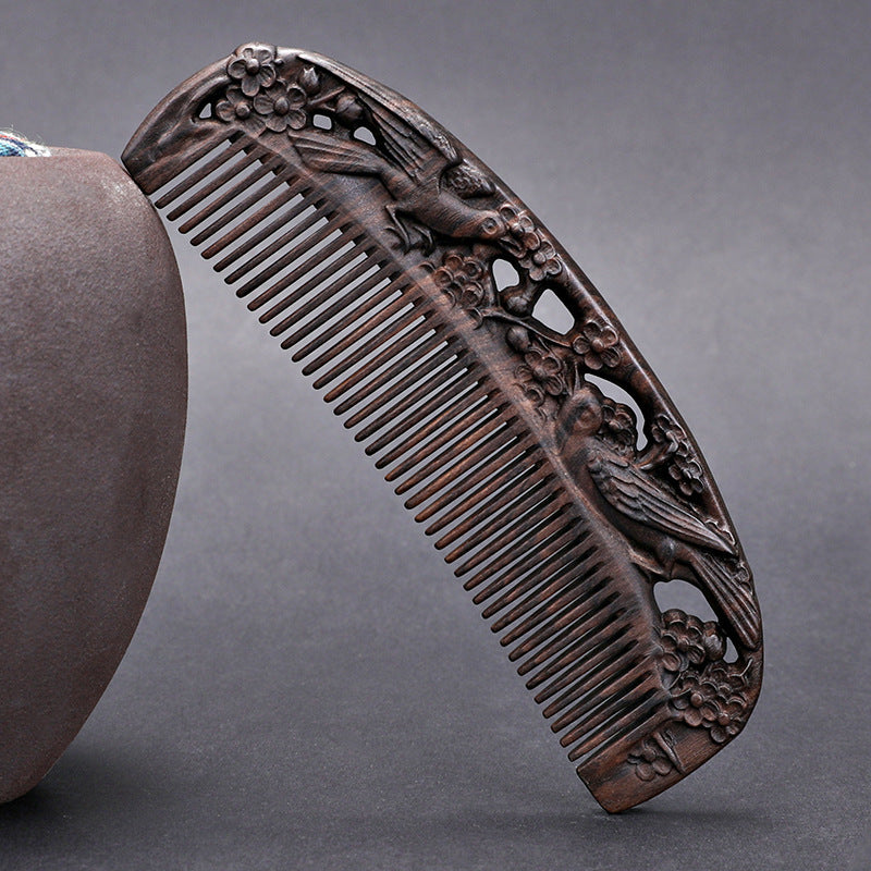 Fashion Ebony Double-sided Carved Comb