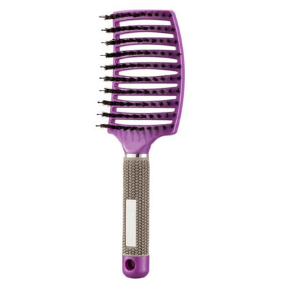 Women Detangler Hair Brush Bristle Nylon Scalp Massage Teaser