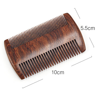 Black Gold Sandalwood Double-sided Beard Comb Beard Portable Comb