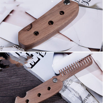 Black Walnut Folding Comb Men's Beard Care