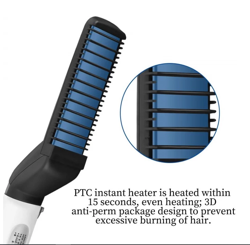 Hair Straightener Men Multifunctional Comb Curling Electric Brush