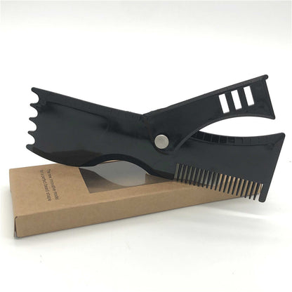 Black swivel moustache comb