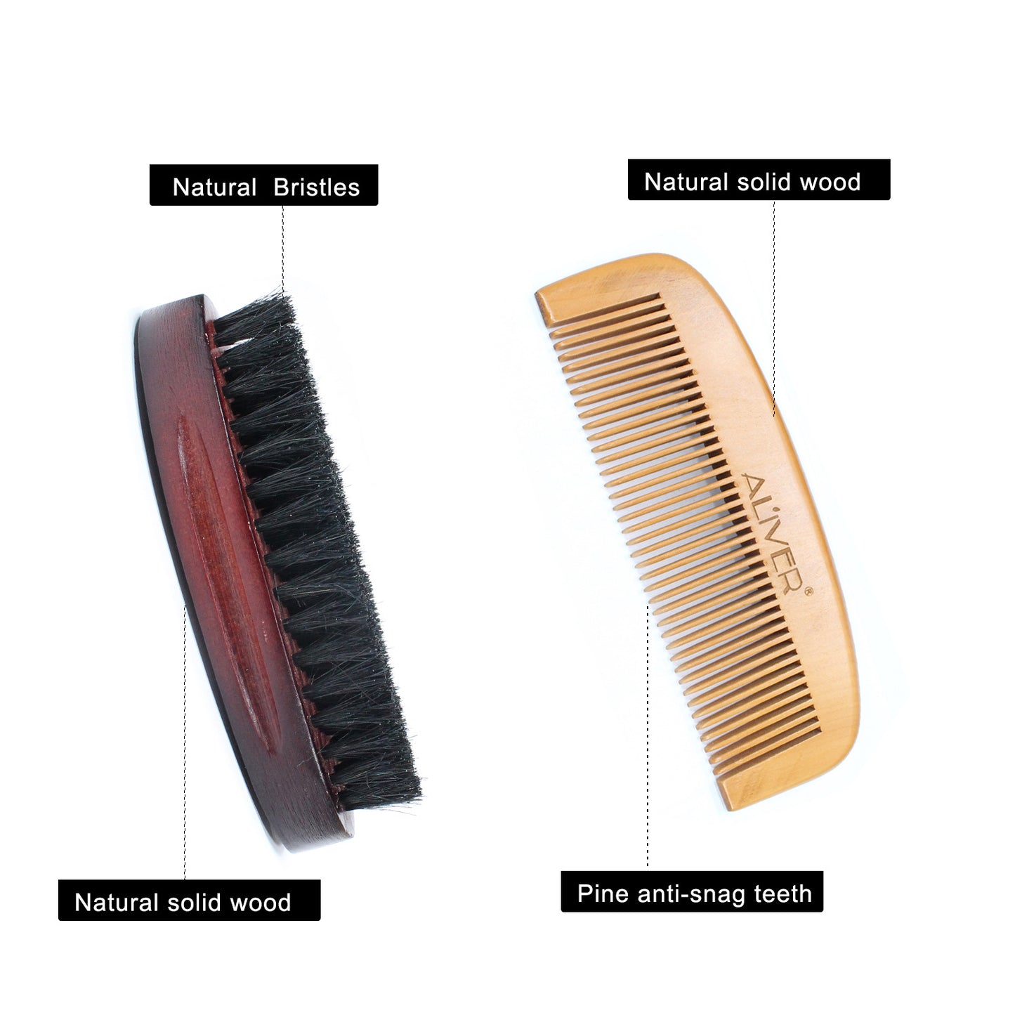 ALIVER men's beard portable styling comb beard comb