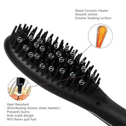 Hair Straightener Comb Hair Electric Brush Comb Irons Auto Straight Hair Comb