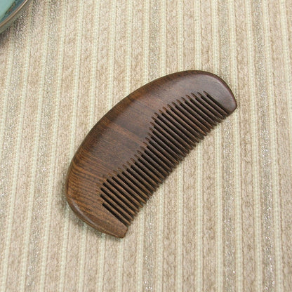 Comb Girl Anti-static Black Gold Sandalwood Exquisite Carving