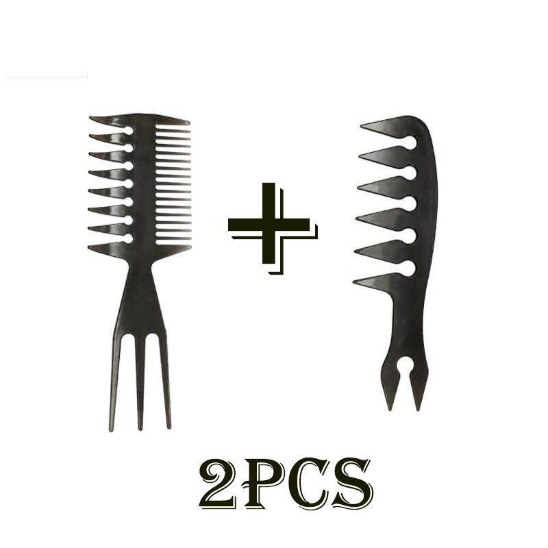 Retro oil hair comb shape double-sided comb