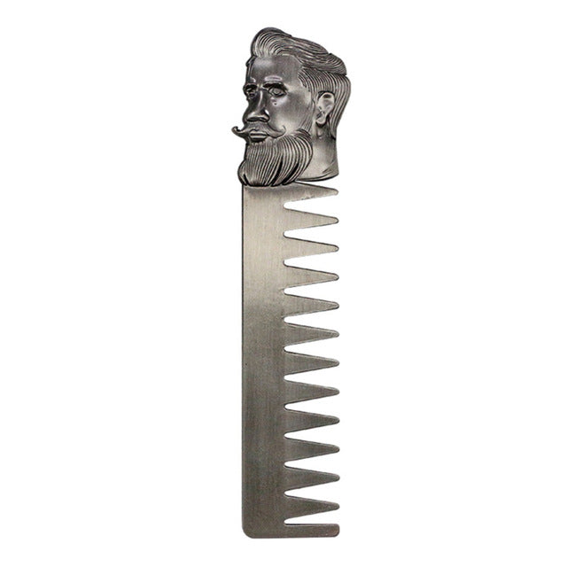 Electroplated bronze wide-tooth back comb