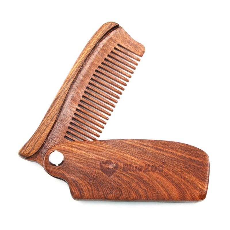 Folding Comb PU Leather Bag, Hair And Beard Comb, Beard Comb Care