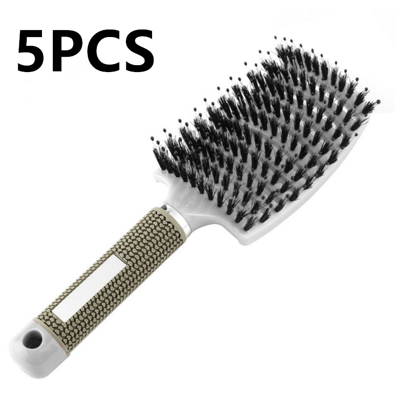 Women Detangler Hair Brush Bristle Nylon Scalp Massage Teaser