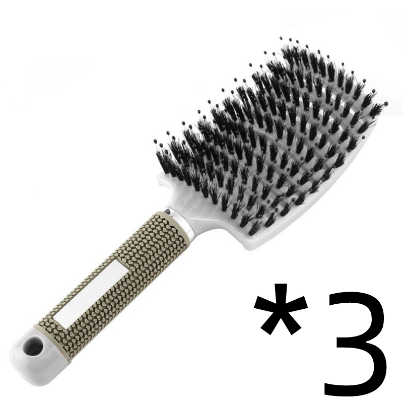 Women Detangler Hair Brush Bristle Nylon Scalp Massage Teaser