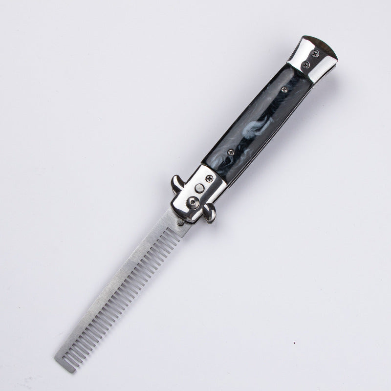 Comb Stainless Steel Automatic Spring Folding Portable