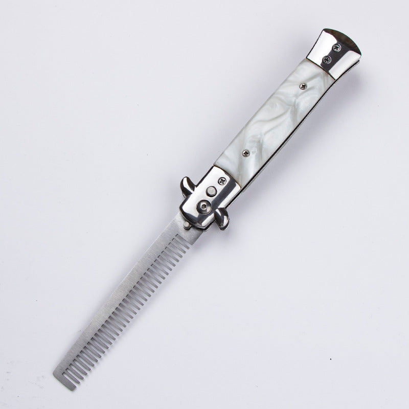 Comb Stainless Steel Automatic Spring Folding Portable